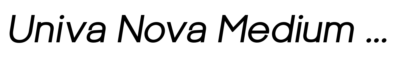 Univa Nova Medium Italic